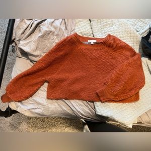 Orange cropped sweater size small